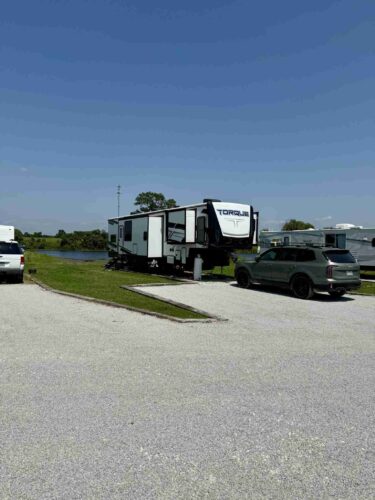 Back-in sites available near the pod
