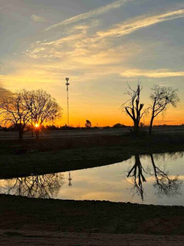 Sunset at the best RV park in North Texas